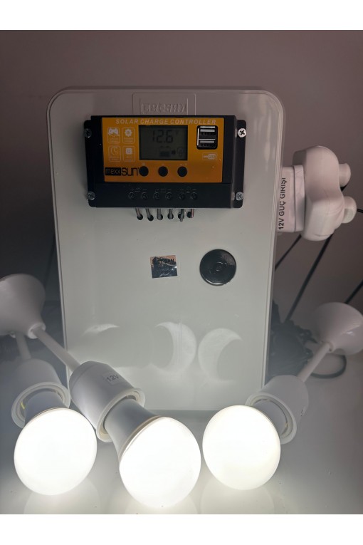Taşınabilir Güneş Enerjili Telefon Şarjı Ve Aydınlatma Paketi (12VOLT SİSTEM)